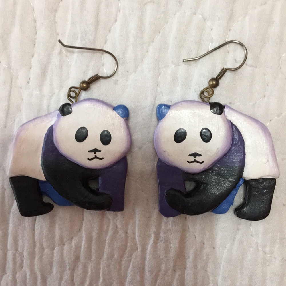 Panda Earrings